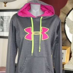 Under Armour Hoodie UA STORM HOT PINK AND YELLOW!!